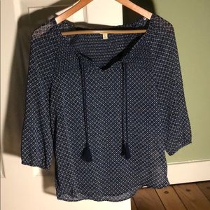 Airy navy blue blouse